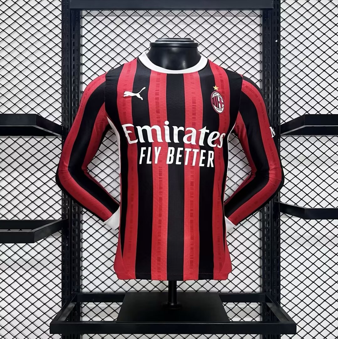 AAA Quality AC Milan 24/25 Home Long Jersey(Player)